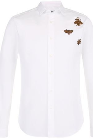 Хлопковая рубашка с контрастной вышивкой Valentino Valentino NV3ABS8C/4J1 купить с доставкой