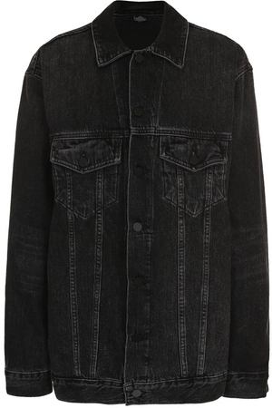 Удлиненная джинсовая куртка с потертостями Denim X Alexander Wang Alexander Wang 4D992043AC купить с доставкой