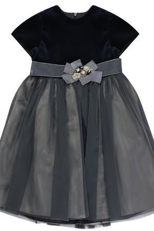 Многослойное платье с поясом на завышенной талии и бантом с декором Caf Caf 315-VL/6A-8A