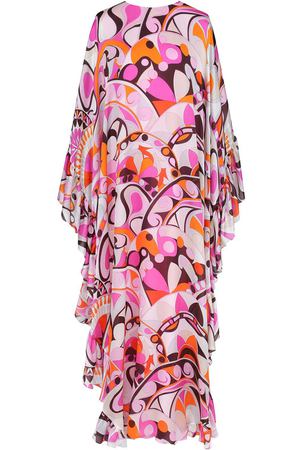 Шелковое платье-макси свободного кроя с оборками Emilio Pucci Emilio Pucci 81RL81/81753