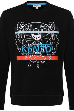 Хлопковый свитшот с логотипом бренда Kenzo Kenzo 5SW1914XL