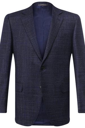 Однобортный пиджак из смеси шерсти и шелка Canali Canali 11280/CF01752/112/TL купить с доставкой