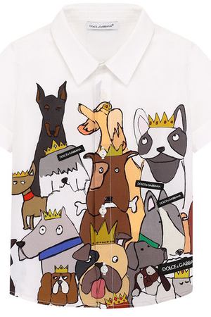 Хлопковая рубашка с принтом Dolce & Gabbana Dolce & Gabbana L11S60/HP5IB купить с доставкой