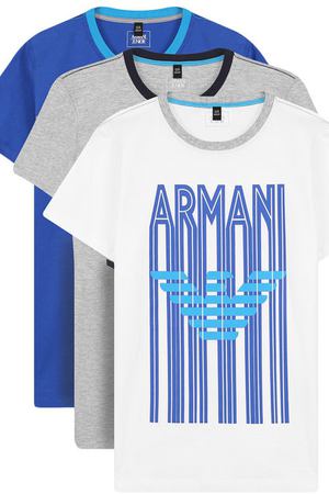 Комплект из трех футболок с принтом Armani Junior Armani Junior  3Z4D01/4J22Z/11A-16A вариант 2 купить с доставкой