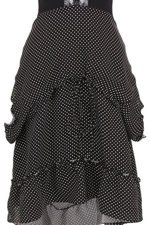 Приталенное платье с V-образным вырезом и оборками Balenciaga Balenciaga 517942/TAL54