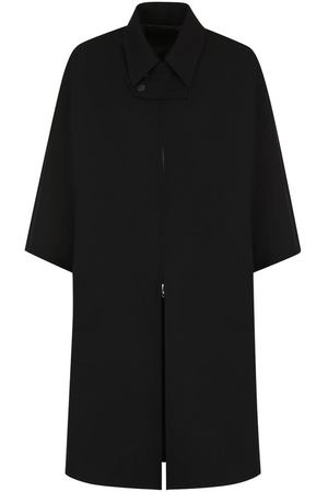 Однотонное шерстяное пальто свободного кроя Yohji Yamamoto Yohji Yamamoto YE-C43-130 вариант 3 купить с доставкой