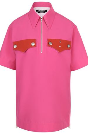 Блуза с коротким рукавом и контрастной отделкой CALVIN KLEIN 205W39NYC Calvin Klein 205W39nyc 81WWTB20/P026A купить с доставкой