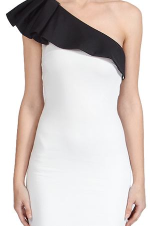 Платье на одно плечо BY MALENE BIRGER By Malene Birger Q51671016/белый,черный купить с доставкой
