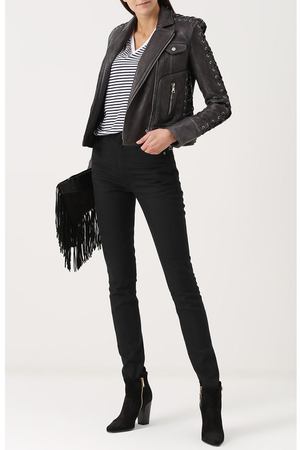 Однотонные джинсы прямого кроя Saint Laurent Saint Laurent 480676/Y869L купить с доставкой