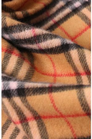 Кашемировый шарф Bandana в клетку с бахромой Burberry Burberry 4068873