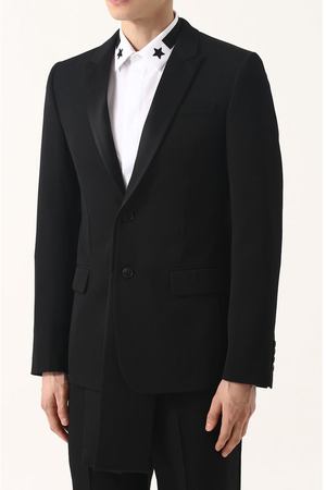 Шерстяной смокинг с удлиненными вставками на полах пиджака Givenchy Givenchy BM100H1Y0C вариант 2