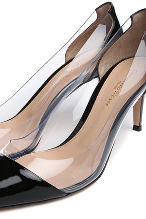 Кожаные туфли Plexi на шпильке Gianvito Rossi Gianvito Rossi G28560/VERNICE+PLEXY