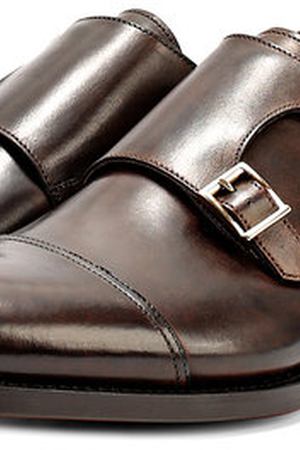 Кожаные монки с двумя пряжками Santoni Santoni MCWI07749MC5H0EN