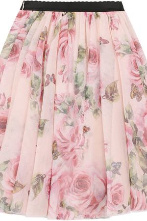 Многослойная юбка с принтом и эластичным поясом Dolce & Gabbana Dolce & Gabbana L52I59/FS556/8-14