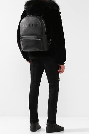 Кожаный рюкзак с внешним карманом на молнии Philipp Plein Philipp Plein A18A MBA0600 PLE053N купить с доставкой