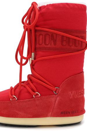 Утепленные сапоги на шнуровке Yves Salomon Enfant Yves Salomon 9WEC039XXEMRX купить с доставкой