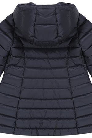 Пуховое пальто с капюшоном и накладными карманами Moncler Enfant Moncler C2-954-49397-85-53048/4-6A