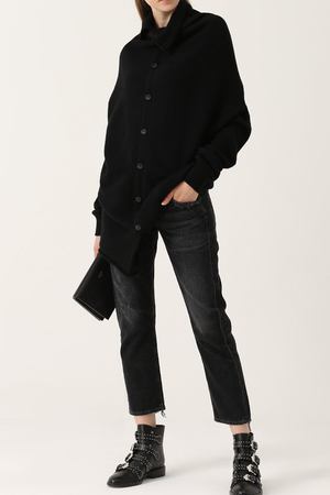 Шерстяной свитер асимметричного кроя Yohji Yamamoto Yohji Yamamoto YQ-K80-146 купить с доставкой