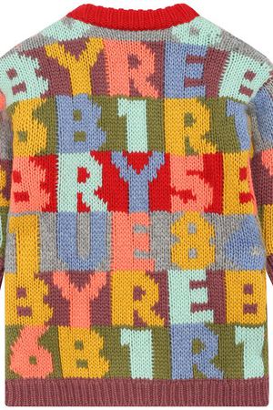 Кашемировый свитер с контрастным узором Burberry Burberry 8002662