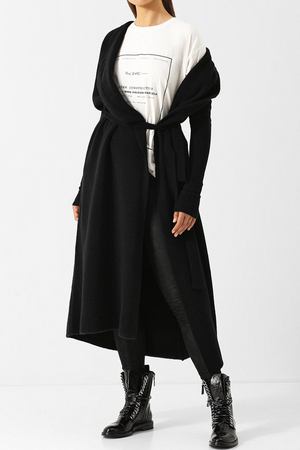 Однотонное шерстяное пальто с поясом Rick Owens Rick Owens RP18F4685/KFY вариант 2 купить с доставкой
