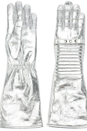Удлиненные перчатки из металлизированной кожи CALVIN KLEIN 205W39NYC Calvin Klein 205W39nyc 84WLLA24/T093P купить с доставкой