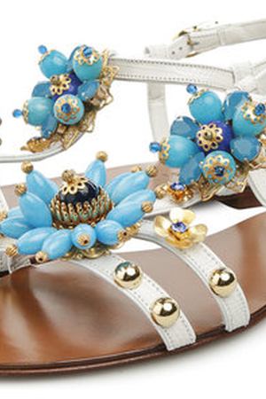 Кожаные сандалии с декором Dolce & Gabbana Dolce & Gabbana 0112/CQ0069/AD138