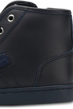 Высокие кожаные кеды с внутренней меховой отделкой Dolce & Gabbana Dolce & Gabbana DA0601/A6379/24-28