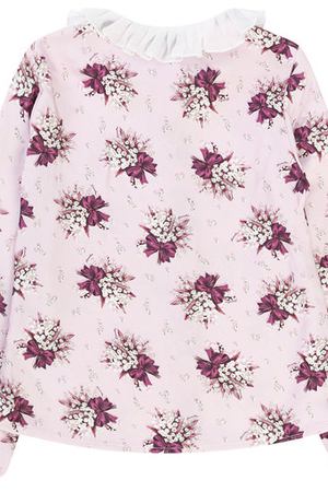 Блуза с принтом и плиссированным воротником Monnalisa Monnalisa 110303 купить с доставкой