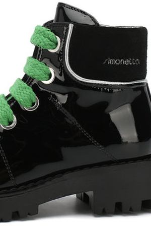Ботинки из лаковой кожи на шнуровке Simonetta Simonetta 58241/28-35
