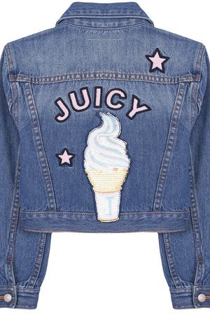 Укороченная джинсовая куртка с нашивками Juicy Couture Juicy Couture GFWJ131888 вариант 2