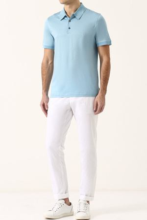 Хлопковое поло с короткими рукавами Brioni Brioni UJ6X0L/PZ600 вариант 6