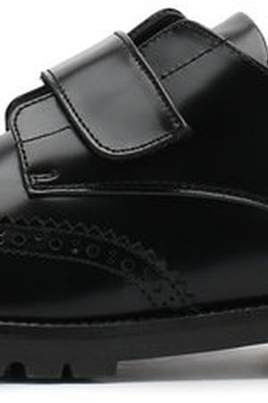 Кожаные дерби с брогированием и застежками велькро Dolce & Gabbana Dolce & Gabbana DA0219/A1671/37-39 вариант 2