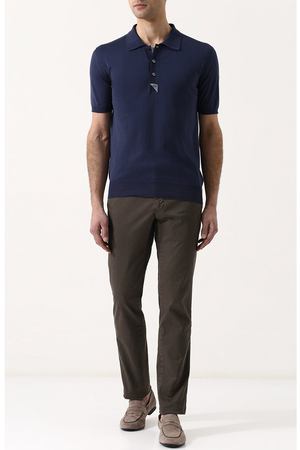 Хлопковое поло с короткими рукавами Brioni Brioni UMDL0L/P7K02 вариант 2