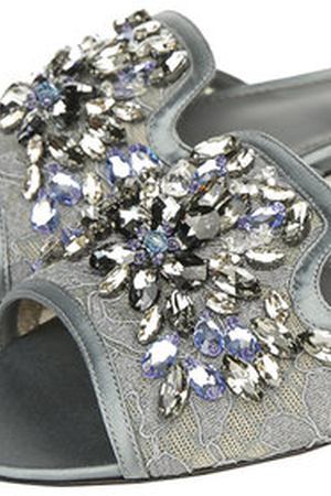 Кружевные шлепанцы Bianca с кристаллами Dolce & Gabbana Dolce & Gabbana 0112/CQ0022/AL198 вариант 2