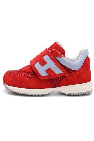 Замшевые кроссовки с застежками велькро Hogan Hogan  HXT0920Z430IBH0PAE купить с доставкой