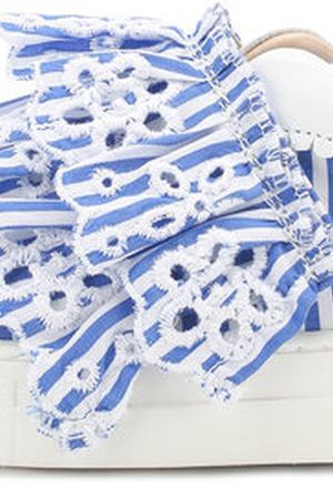 Текстильные слипоны с оборками Ermanno Scervino Ermanno Scervino 55682/28-35 купить с доставкой