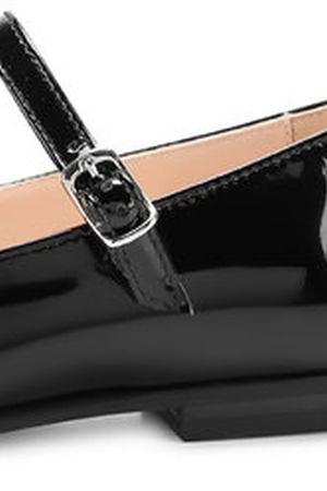 Лаковые туфли на ремешке с бантом и кристаллами Il Gufo Il Gufo G362/PATENT BLACK/35-40