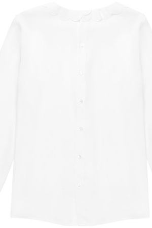 Блуза прямого кроя с фигурным воротником и оборкой Simonetta Simonetta 1H5020/HD190/12-16