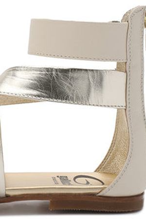 Кожаные сандалии с металлизированной отделкой Gallucci Gallucci J00933AM/SANDAL0 C CUA VIT/LAM/VIT