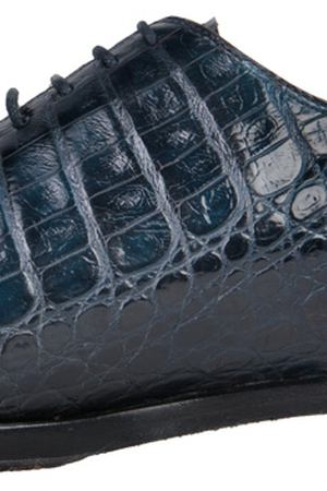 Туфли-оксфорды из крокодила Fratelli Rossetti Fratelli Rossetti 11899 Синий вариант 3