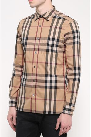 Хлопковая рубашка с воротником кент Burberry Burberry 4557598