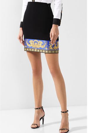 Мини-юбка с контрастной отделкой Versace Versace A80564/A219388