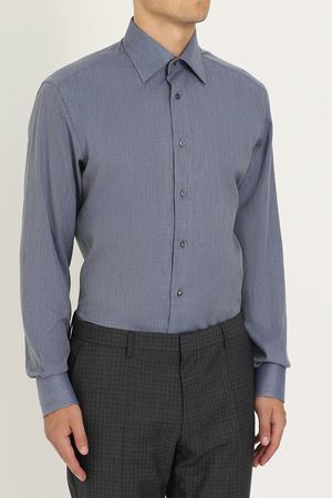 Сорочка из смеси хлопка и кашемира с воротником button down Brioni Brioni RCL8/0602I вариант 2