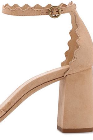 Замшевые туфли Lauren с ремешком на щиколотке Chloé Chloe CHC16A0020126U купить с доставкой