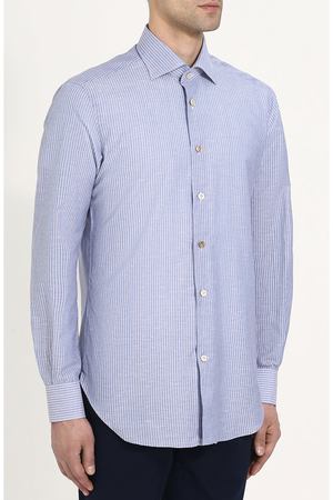 Рубашка из смеси хлопка и льна Kiton Kiton UCIH0632313000 вариант 3