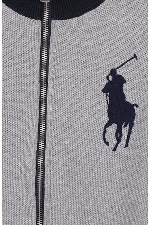 Хлопковый кардиган на молнии с воротником-стойкой Polo Ralph Lauren Polo Ralph Lauren 321690748