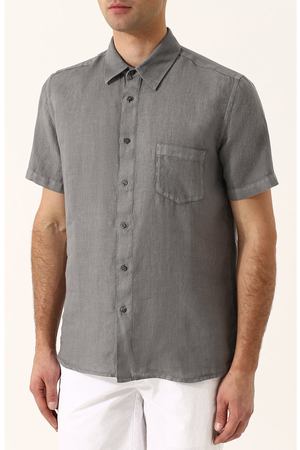 Льняная рубашка с короткими рукавами 120% Lino 120% Lino N0M1368/0115/001 вариант 2 купить с доставкой