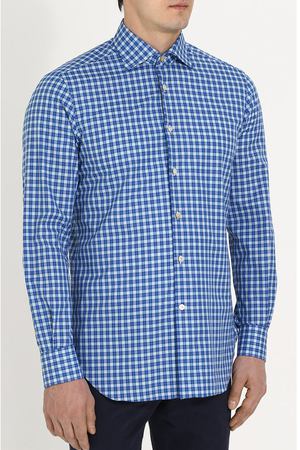 Хлопковая рубашка в клетку Kiton Kiton UCIH0624715002 вариант 2