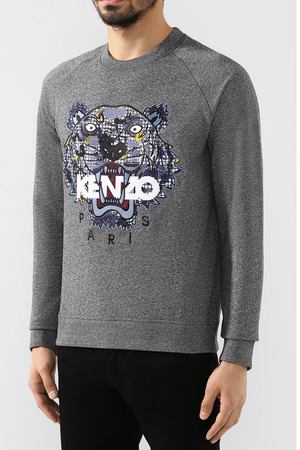 Хлопковый свитшот с вышивкой Kenzo Kenzo 5SW1194XL