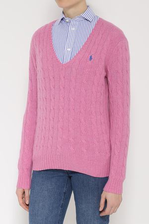 Пуловер фактурной вязки с V-образным вырезом Polo Ralph Lauren Polo Ralph Lauren V39/I0KMB/W9704